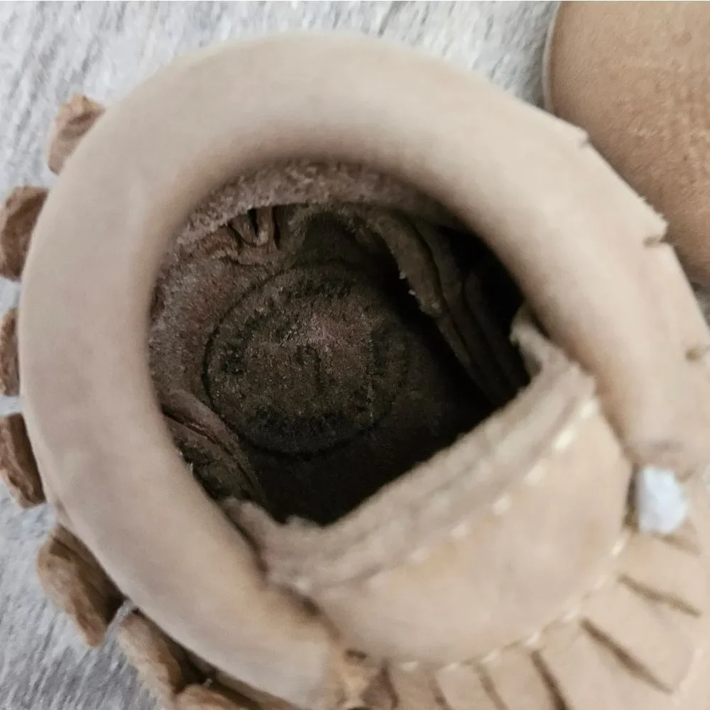Freshly Picked Weatherd Brown Moccasin Baby Shoes 6-12 Months